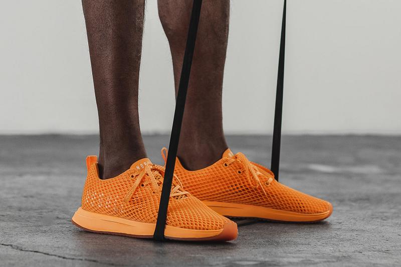 Nobull Neon Mesh Runner Men's Running Shoes Orange | USA Y1136X
